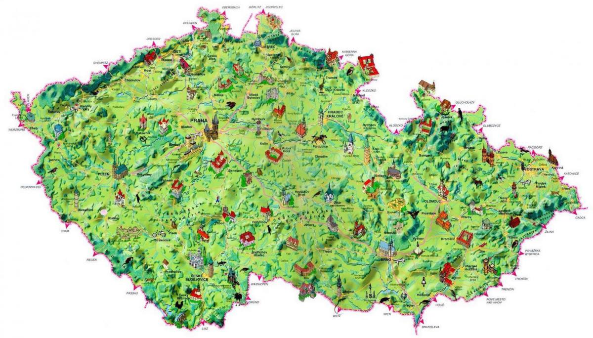 Mapa podróży Republika Czeska (Czechosłowacja)